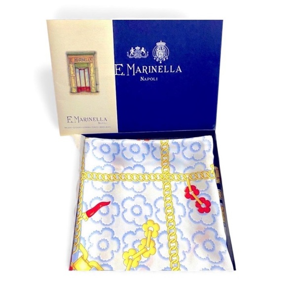 E.Marinella Accessories - NIB E.Marinella Napoli 100% Silk Scarf Made in Italy